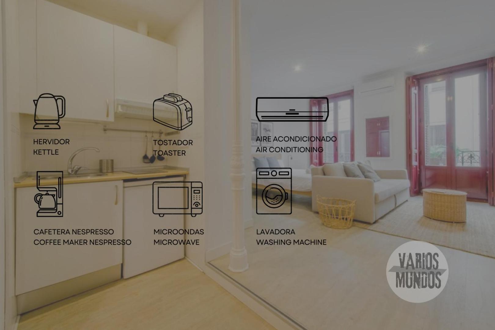Beautiful Loft Para 3Pax En Huertas-Cortes Madrid Extérieur photo